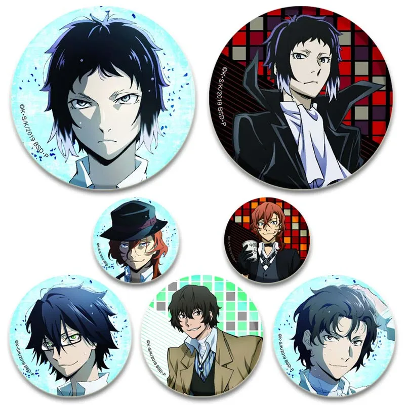 

Anime Bungo Stray Dogs Brooch Manga Lapel Pin Accessories for Clothes Hat Backpack Decoration Harajuku Cartoon Badges Fans Gifts