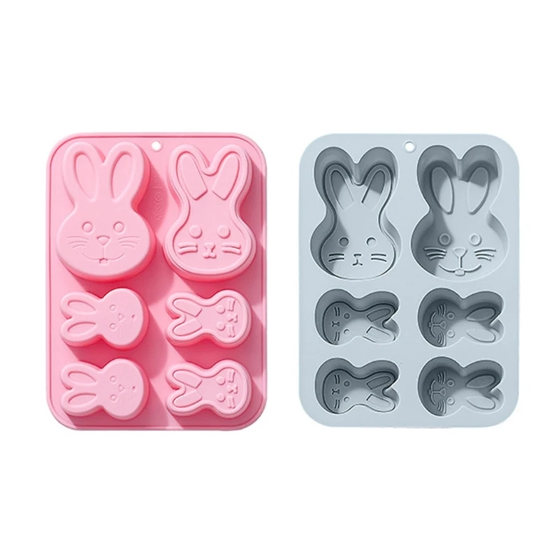 

Силиконовая форма в форме большого и маленького кролика для шоколада, «сделай сам», форма для торта, инструмент для выпечки