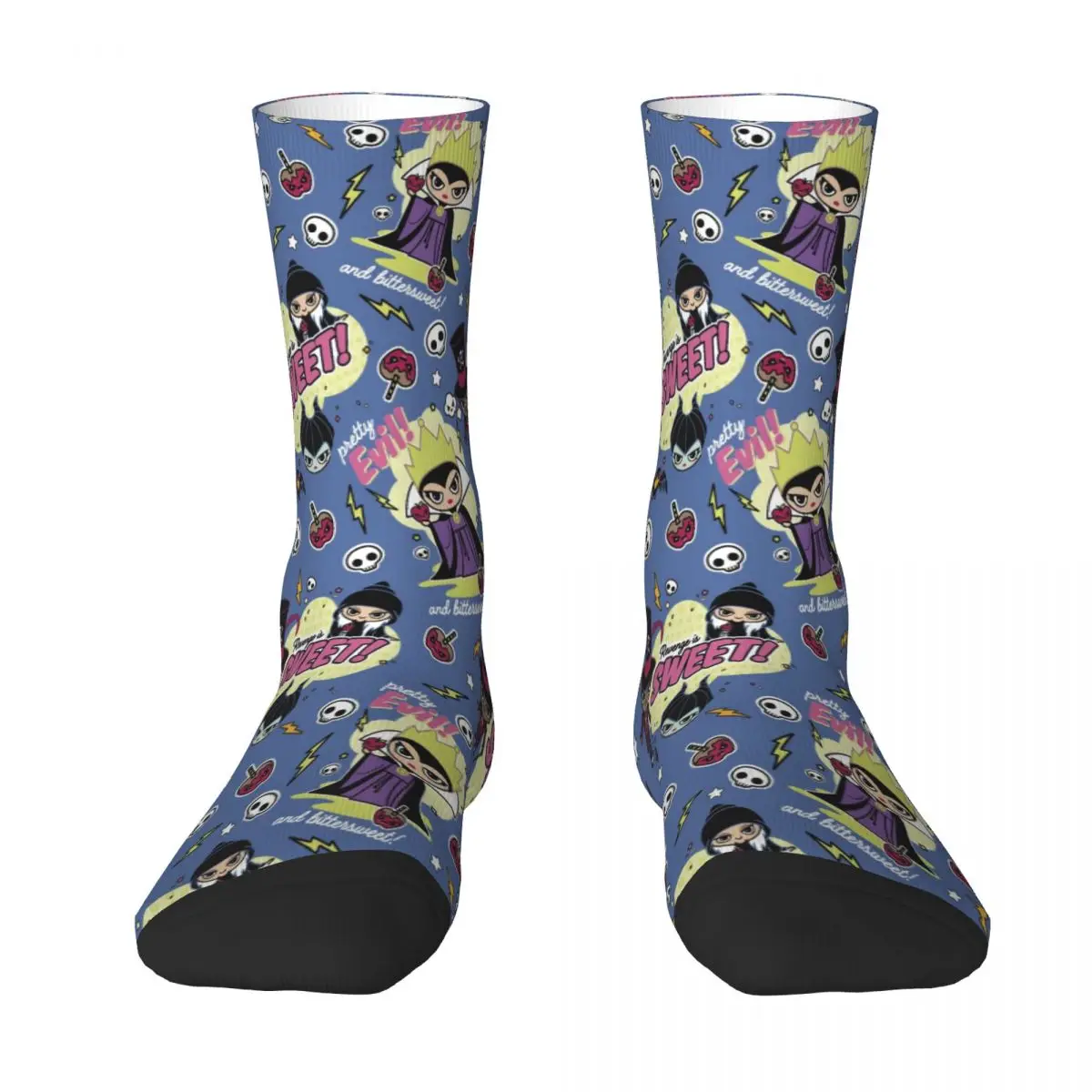 

Autumn Winter Casual Women Men Disney Villains Kawaii Pretty Evil Socks Breathable Soccer Socks