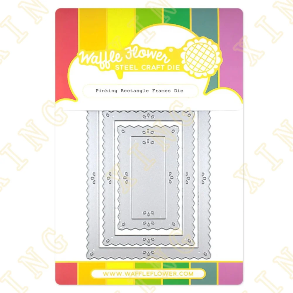 

Pinking Rectangle Frames Metal Craft Cutting Dies Diy Scrapbook Paper Diary Decoration Card Handmade Embossing 2023 New Product