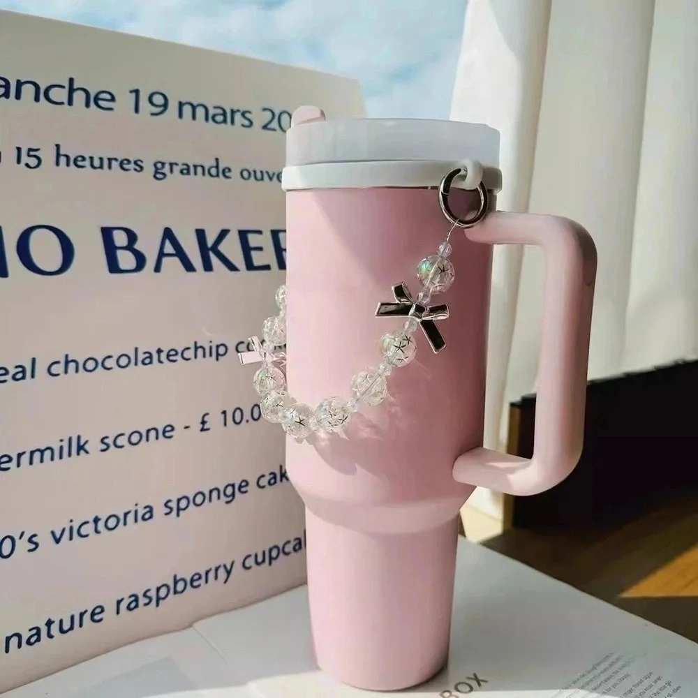 Роскошный держатель для бутылки со стразами и бусинами ремешок с ручкой чашки