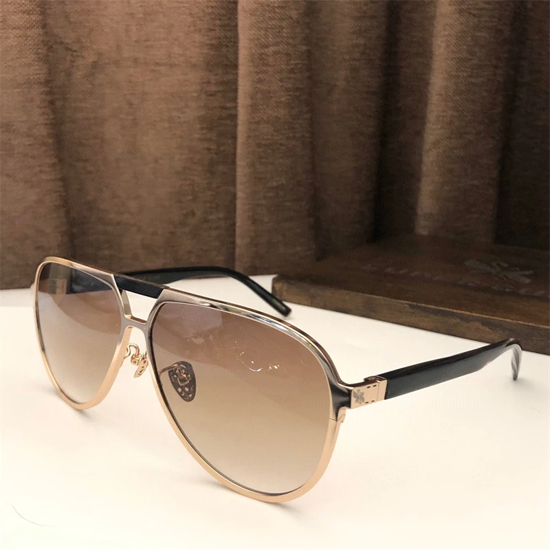 SUPER SUNG SK909 Sunglasses For Men Women Summer Style Anti-Ultraviolet Retro Plate Oval Frame Random Box