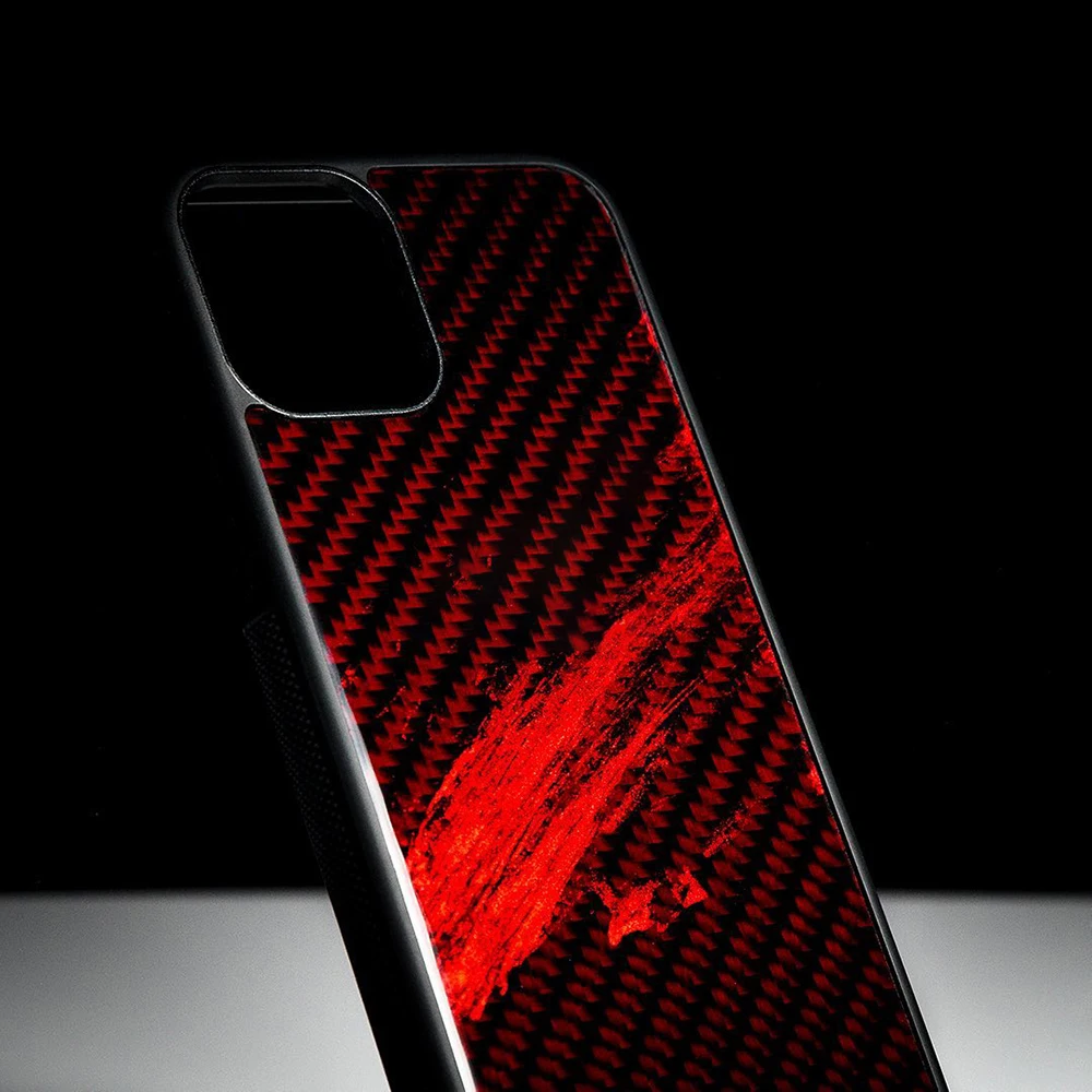 

Real Red Carbon Fiber for Apple iPhone 11 Designed for iPhone 7Plus/X/XR/XSMAX/11PRO/11PRO MAX/12/12PRO/12Pro Max/13Pro Max Case