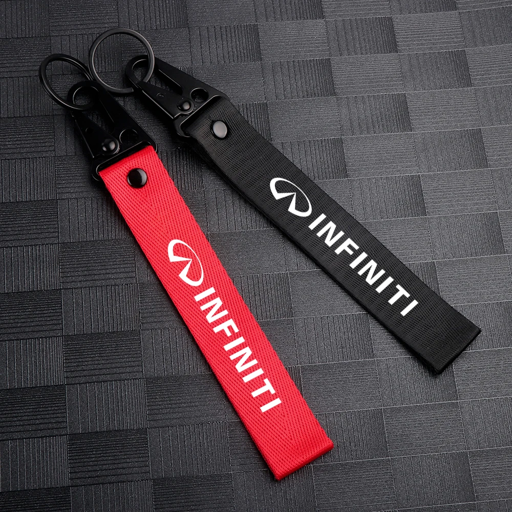 

1PC Metal Nylon Car LOGO Keychain Keyring Key Lanyard Auto Accessories For Infiniti q50 g37 g35 qx70 qx60 q30 fx35 q70 fx37 qx60