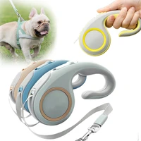 3m pet leashes automatic one handed one button lock release retractable luminous traction rope anti slip handle dog leash rope
