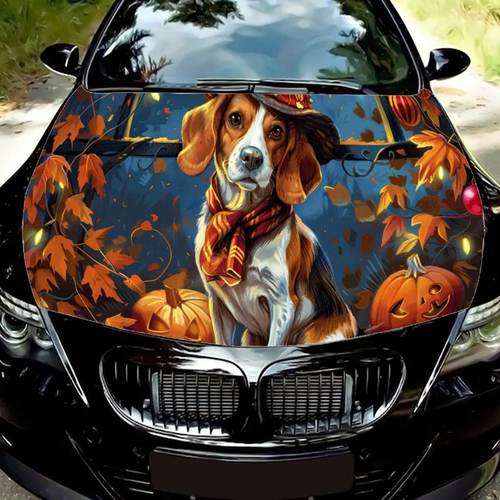 Ghostly Beagle Хэллоуин Автомобильный капот Призрачные соседей с помощью этой