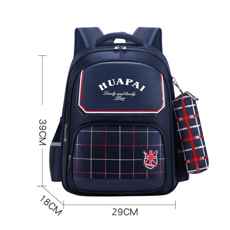 Children British Style Schoolbags Primary School Girls Bow Large Capacity Backpacks Grade 1-6 Boys Light Backpack 6-12 Mochila