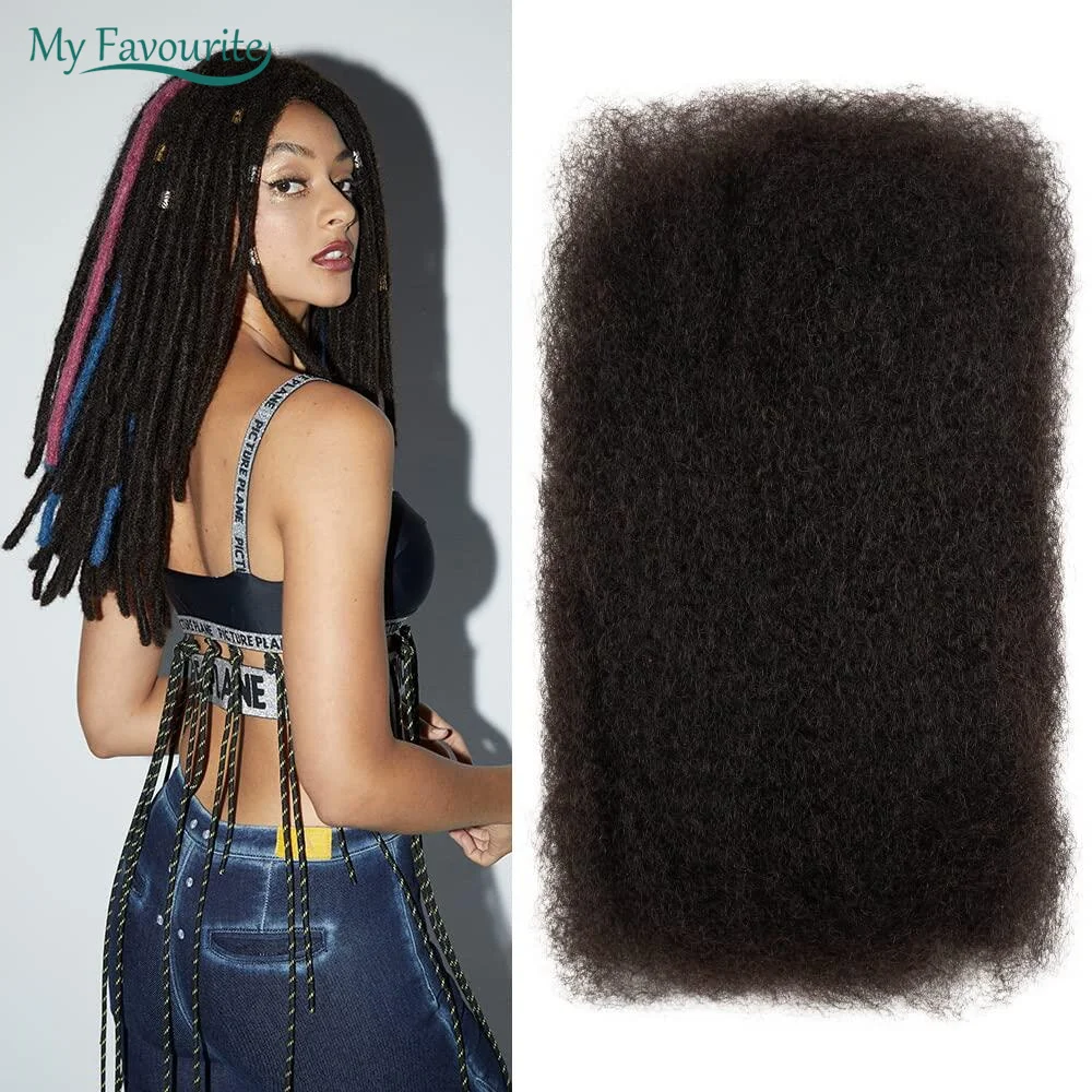 

Afro Kinky Curly Bulk Human Hair For Dreadlock Extensions Brazilian Remy Hair Afro Kinky Curly Natural Black Color Braiding Hair