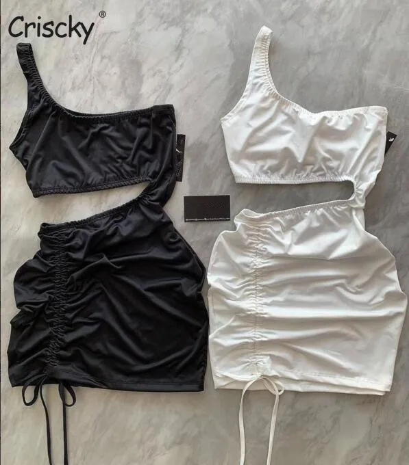 

Criscky Summer Fashion Kids Girls Dress Solid Color Pleated Sleeveless Sheath Sling One Shoulder Summer Beach Dress