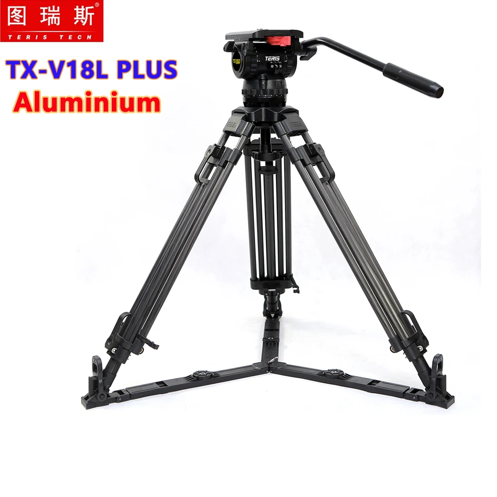 

TRIX TERIS V18L Aluminum Heavy Duty Professional Video Camera Tripod Legs With 100mm Bowl Fluid Head For RED C300 BMCC Tilta Rig