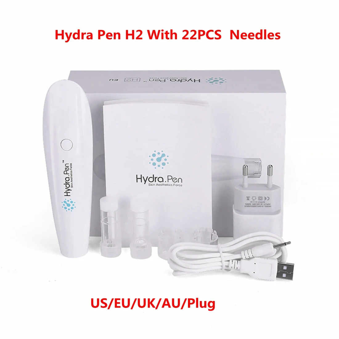 Professional Wireless Hydra Pen H2 With 22PCS Free Needles Facial Skin Care Therapy Microneedling Pen Mesotherapy Derma Stamp