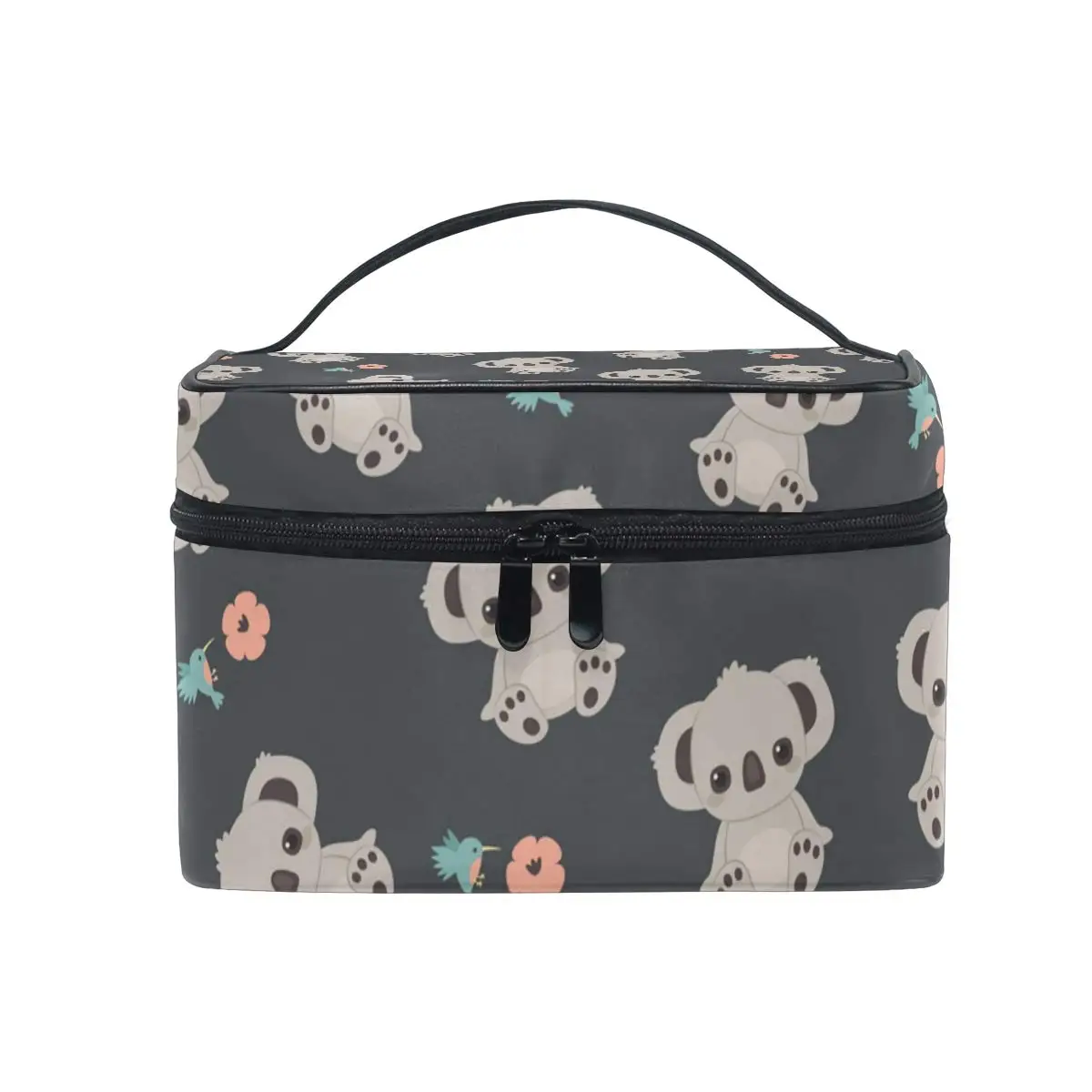 

Cosmetic Bag Cartoon Koala Travel Makeup Organizer Bag Portable Train Case for Women Girls