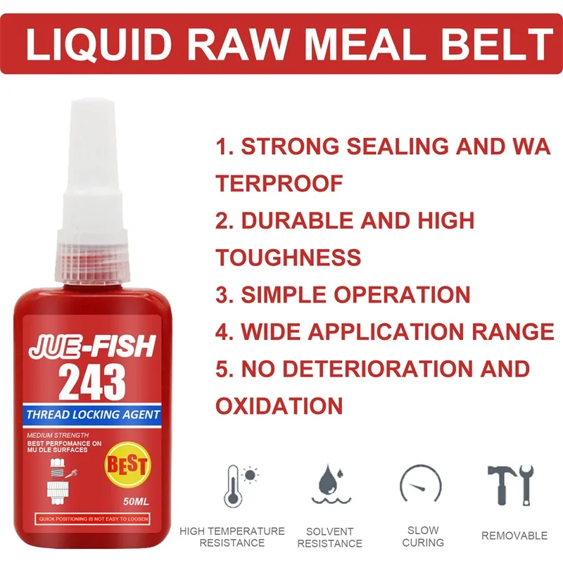 

50ml Loctite 243 Screw Adhesive 243 Anaerobic Glue Anti-loose Anti-slip Sealing Thread Locking Agent Anti-slip Caulk Sealers