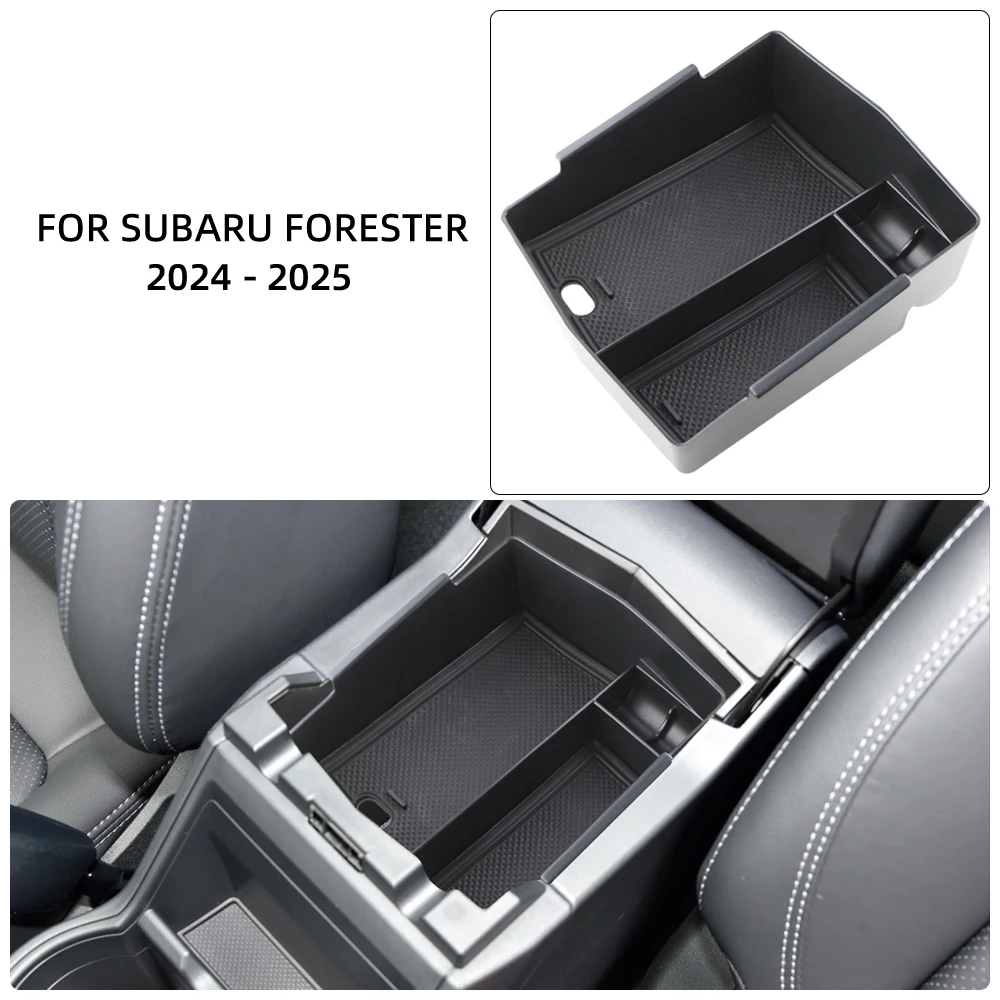 Фото Для Subaru Forester 2024-2025: Органайзер-лоток для подлокотника, ящик для хранения в центральной консоли, держатель для аксессуаров, аксессуары для интерьера №4