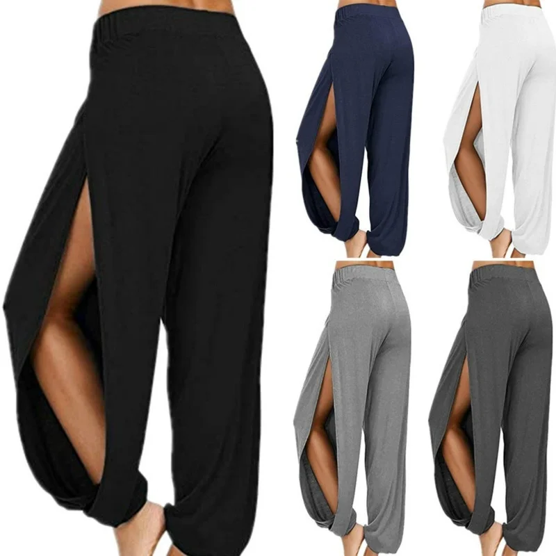 

Women's Fashion Haren Pants Casual Yoga Pants Jogging Sweatpants Loose Trousers Solid Color Sports Pants Joggers Sweatpants