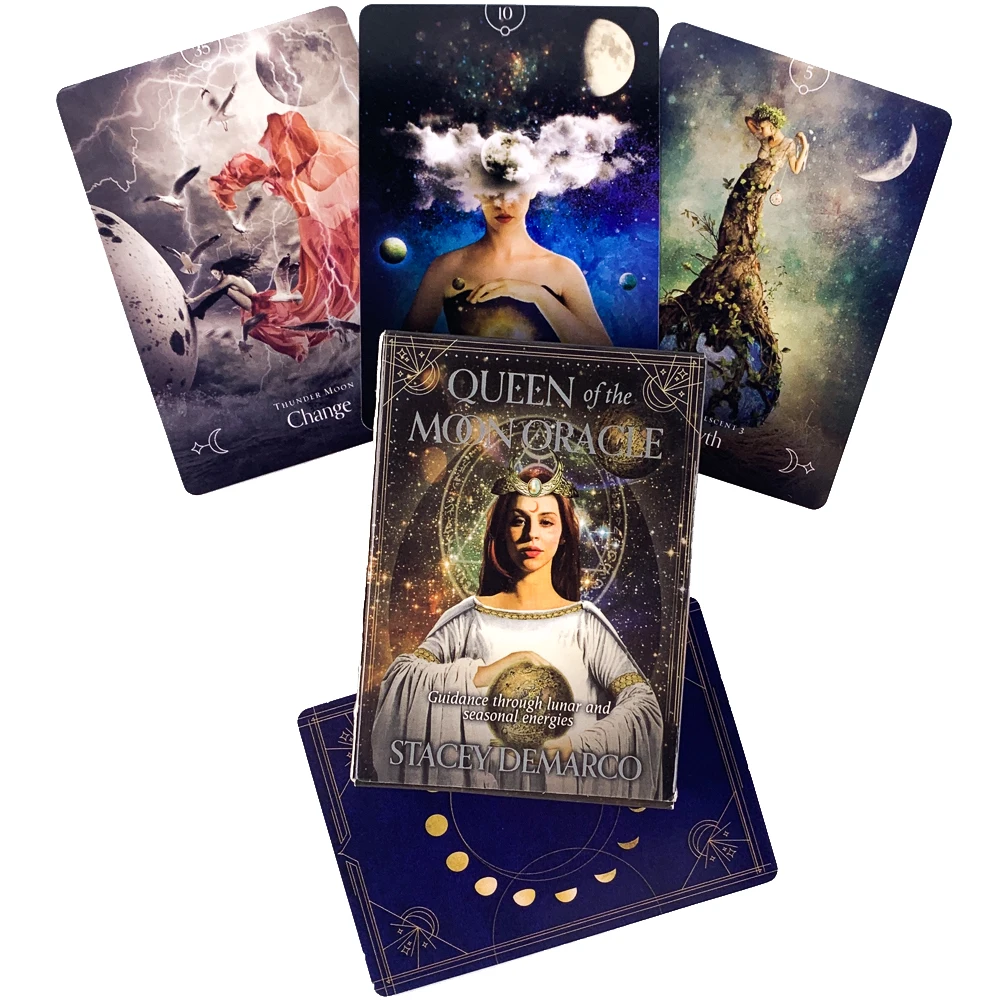 

Карты Queen of The Moon, таинственные колоды, винтажные цветные карты, семейные праздничные Вечеринки, настольные игры