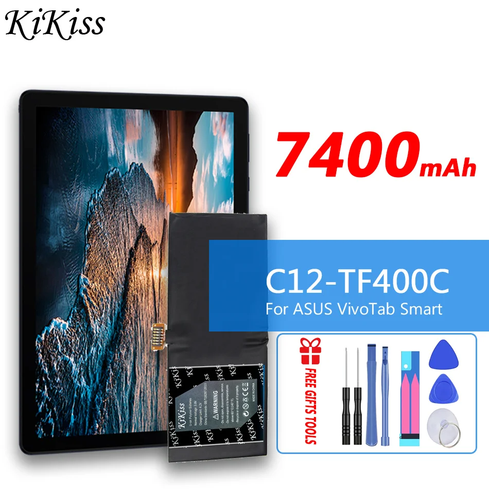 

Аккумулятор KiKiss 7400 мАч для ASUS Vivo Tab Smart ME400C 1ICP4/83/103-2 TF400C