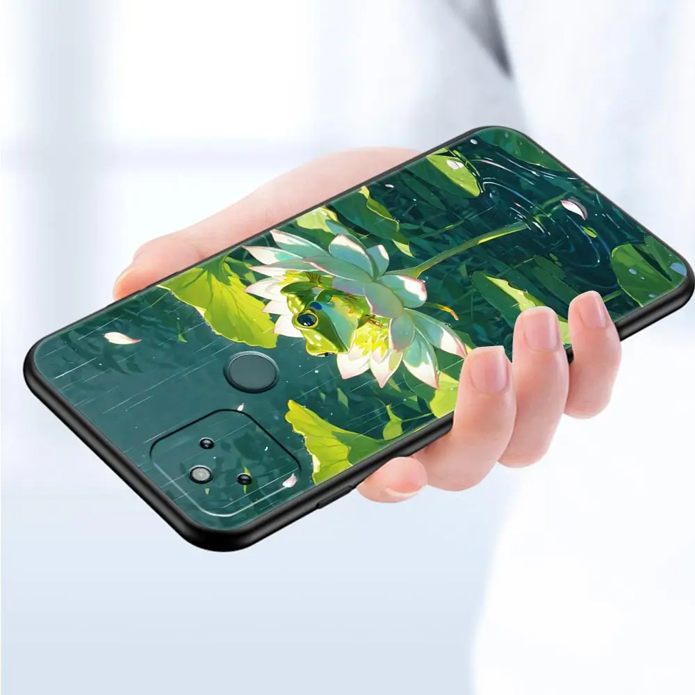 Чехол для телефона Google Pixel 10 9 8 7 6 7A 6A Pro, противоударный, из мягкого ТПУ, с реалистичным принтом лягушки, для моделей 10 9 Pro XL Shell Capas Fundas (art.: 3920d9710cd47) - 3920d9710cd47