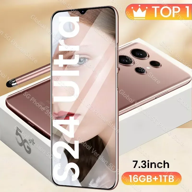 

New Original S24 Ultra Smartphone 7.3 Inch Full Screen Telephone 16GB+1TB 4G 5G Mobile Phone Global Version Android13 Cell Phone