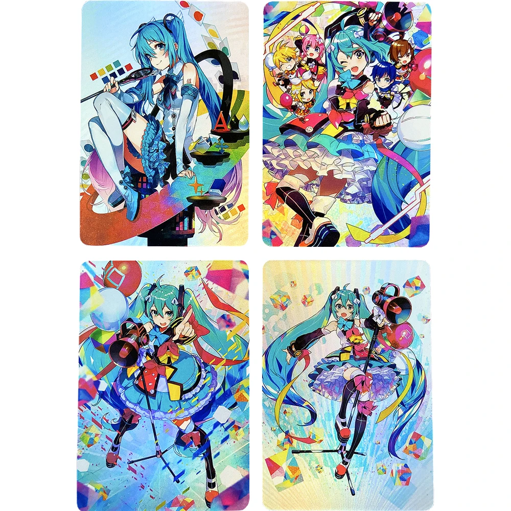 4 шт./компл. Hatsune Miku флэш-карты ACG Kawaii магический Мирай 2020 концертная памятная карта