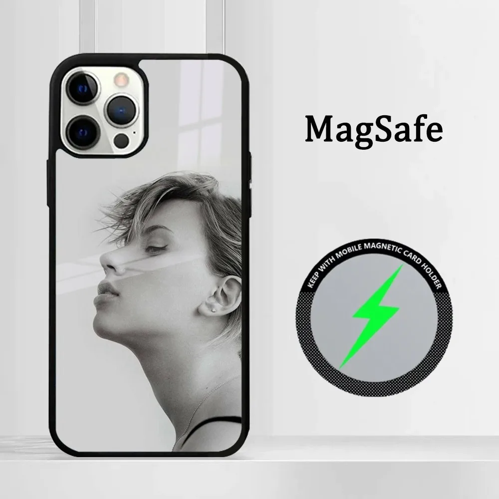 S-Scarlett J-Johansson-S Чехол для телефона IPhone 16 15 14 13 12 11 Pro Max Plus Mini Magsafe Mirror беспроводной