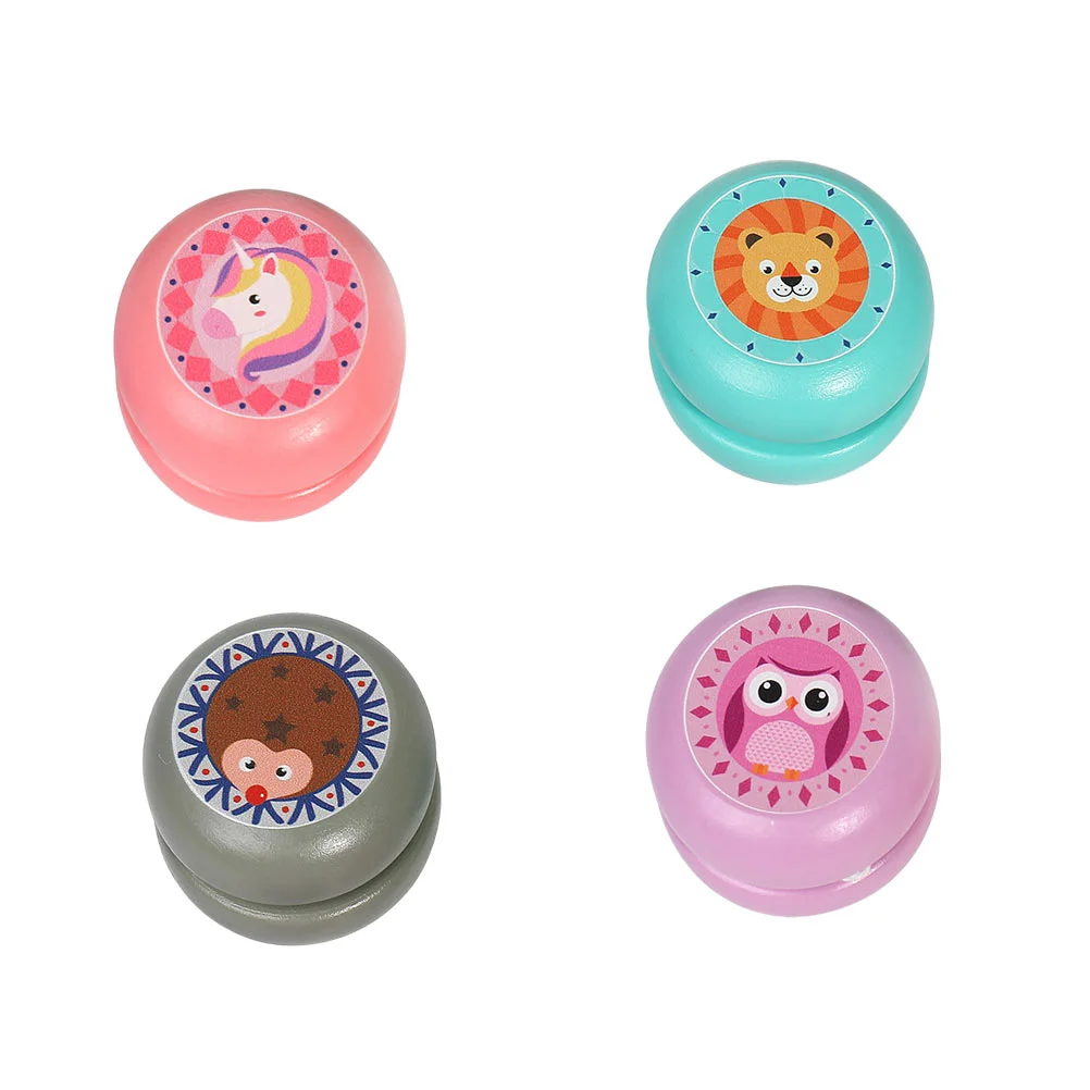 

4 шт. Yo-yo деревянные шары Yo-yo детская нить Yo-yo Детский развивающий Yo-Yo