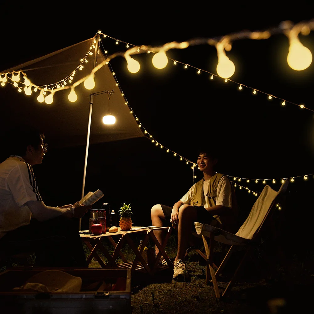 Outdoor Led Light String Luminous Bubble Ball Wave Waterproof Starry Camping Tent Atmosphere Outing Accessories New |