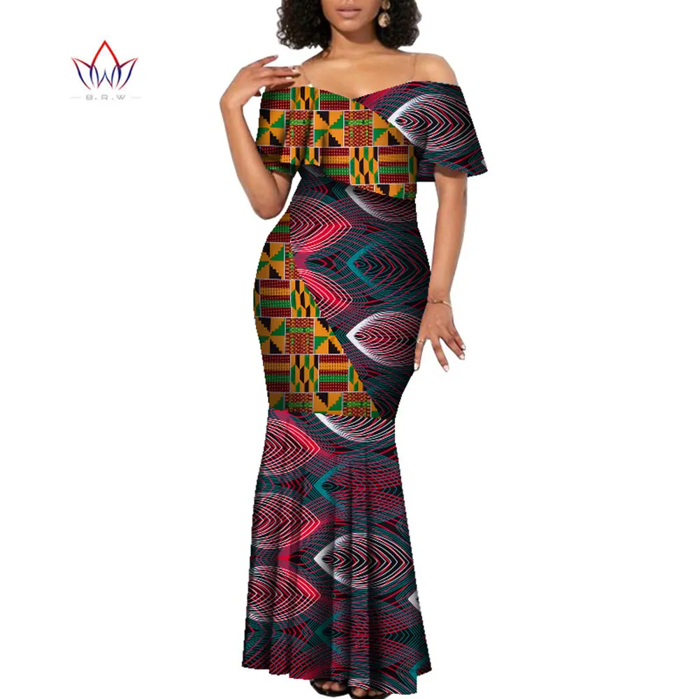 

Wholesale Church Dresses For Women Autumn Short Sleeve Elegant Lady Formal Wear Luxury Africa Style Wedding Dress XXL WY8955