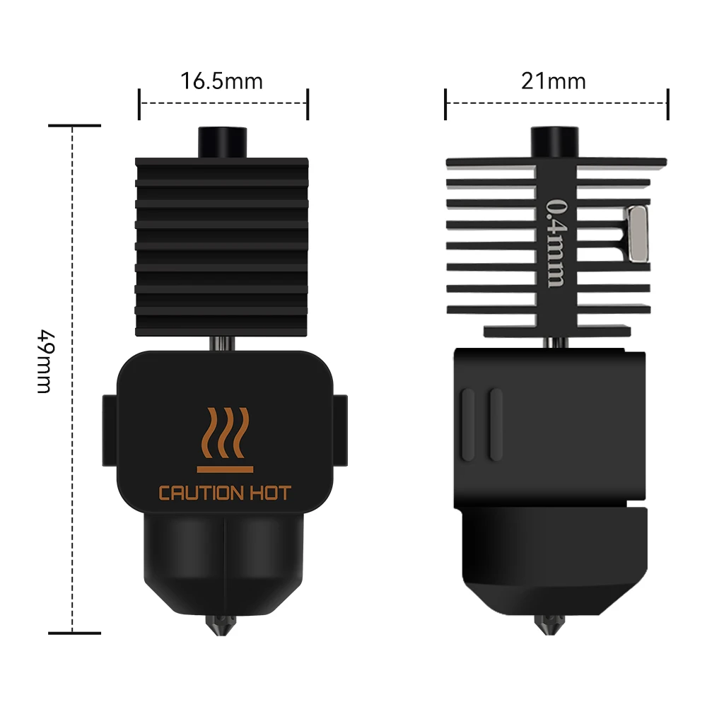 Фото Комплект Hotend для Bambu Lab A1/A1 Mini, быстрая скорость, сборка горячего конца, 0,2/0,4/0,6/0,8 мм, сопло из закаленной стали, часть 3D-принтера №2