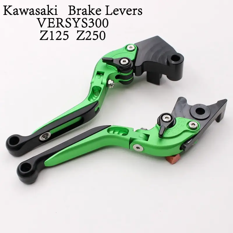

Рычаги тормоза подходят для Kawasaki Z125, Z250, VERSYS300, модифицированные ручки сцепления, регулируемый тормозной рычаг