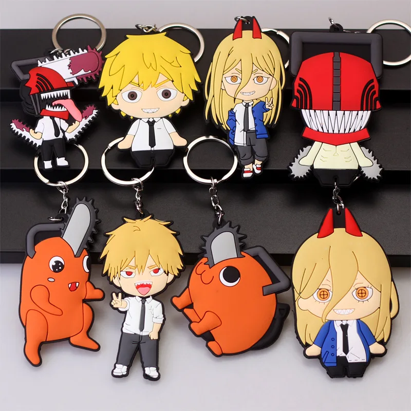 

Cool Anime Character Keychain Chainsaw Man Keychain For Women Men Handbag Jewelry Accessorie Key Chains Ring Decorations Gifts