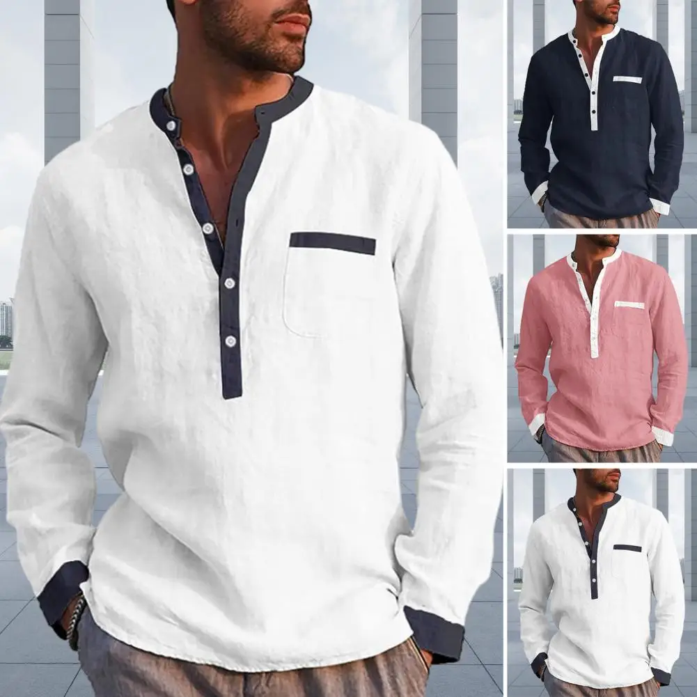 

Мужская Осенняя рубашка, стильный мужской пуловер с воротником-лодочкой, приталенный силуэт, мягкая ткань для повседневного использования, повседневная одежда для мужчин на весну/осень