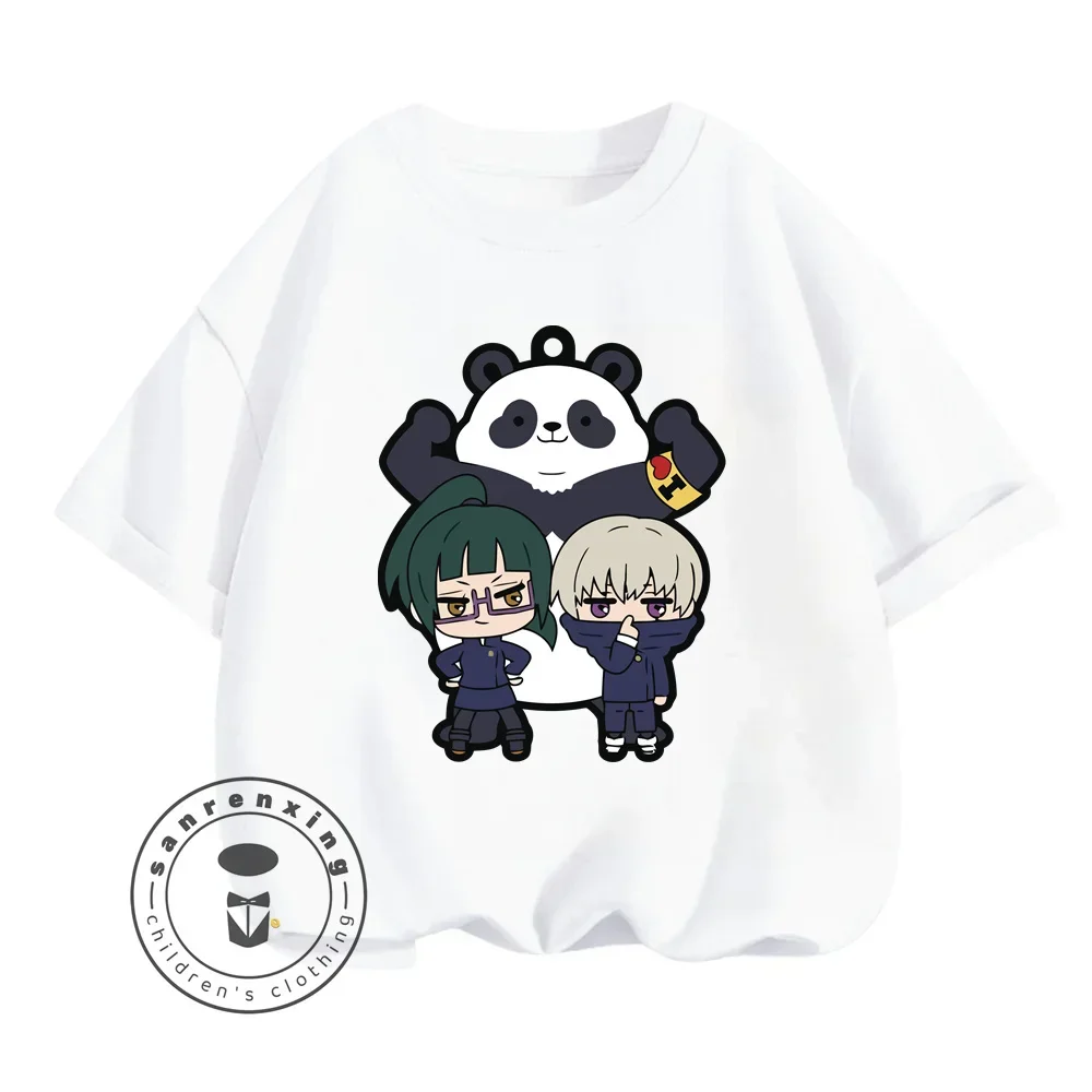 Модная Эластичная Детская Футболка 2024 С Милым Принтом Yuutsu Kaiyen Хлопковый Летний