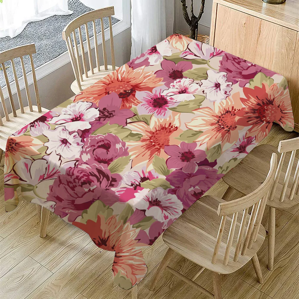

Bloem Patroon Tafelkleed Tafelkleed Rechthoekige Tafel Doek Waterdicht Hulsel De Tafel Picknick Mat Thuis Keuken Decor Manteles