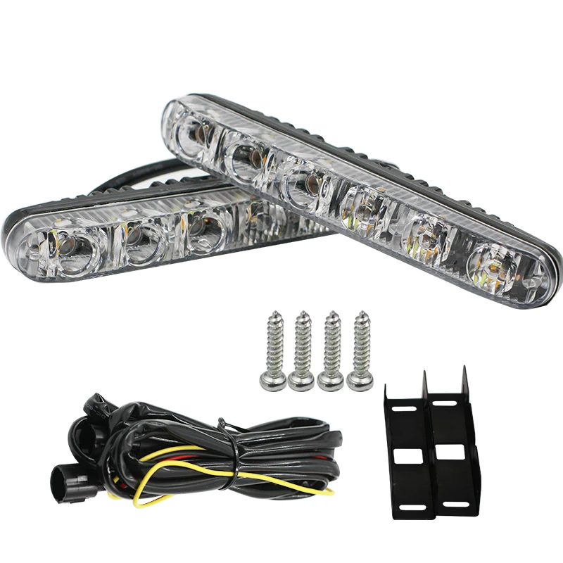 

2 шт., автомобильные лампы дневного света, 12 В, 6000K