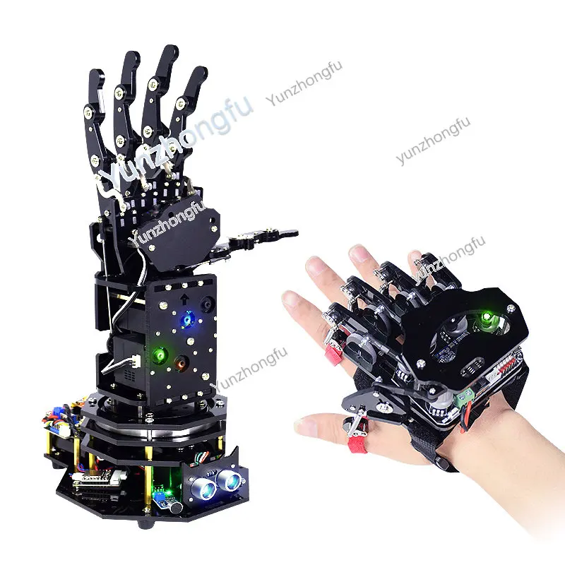 

Christmas GiftsBionic Mechanical Palm/Gihand Somatosensory Gloves Control Arm Robot DIY Education Teaching Display Kit