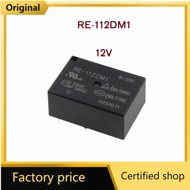 Фото 5 шт./лот RE-105DM1 112DM1 124DM1F 5В 12В 24В 16А 4-контактное силовое реле, заменяемое V6-S-DC5V 12V 24V HF7520-005 012 024 №2
