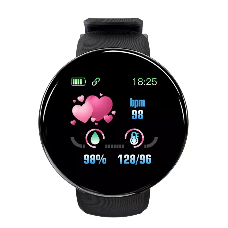 

D18 Smart Watch Men Women Heart Rate Blood Pressure Bluetooth Sports Smartwatch For Android ios reloj inteligente hombre