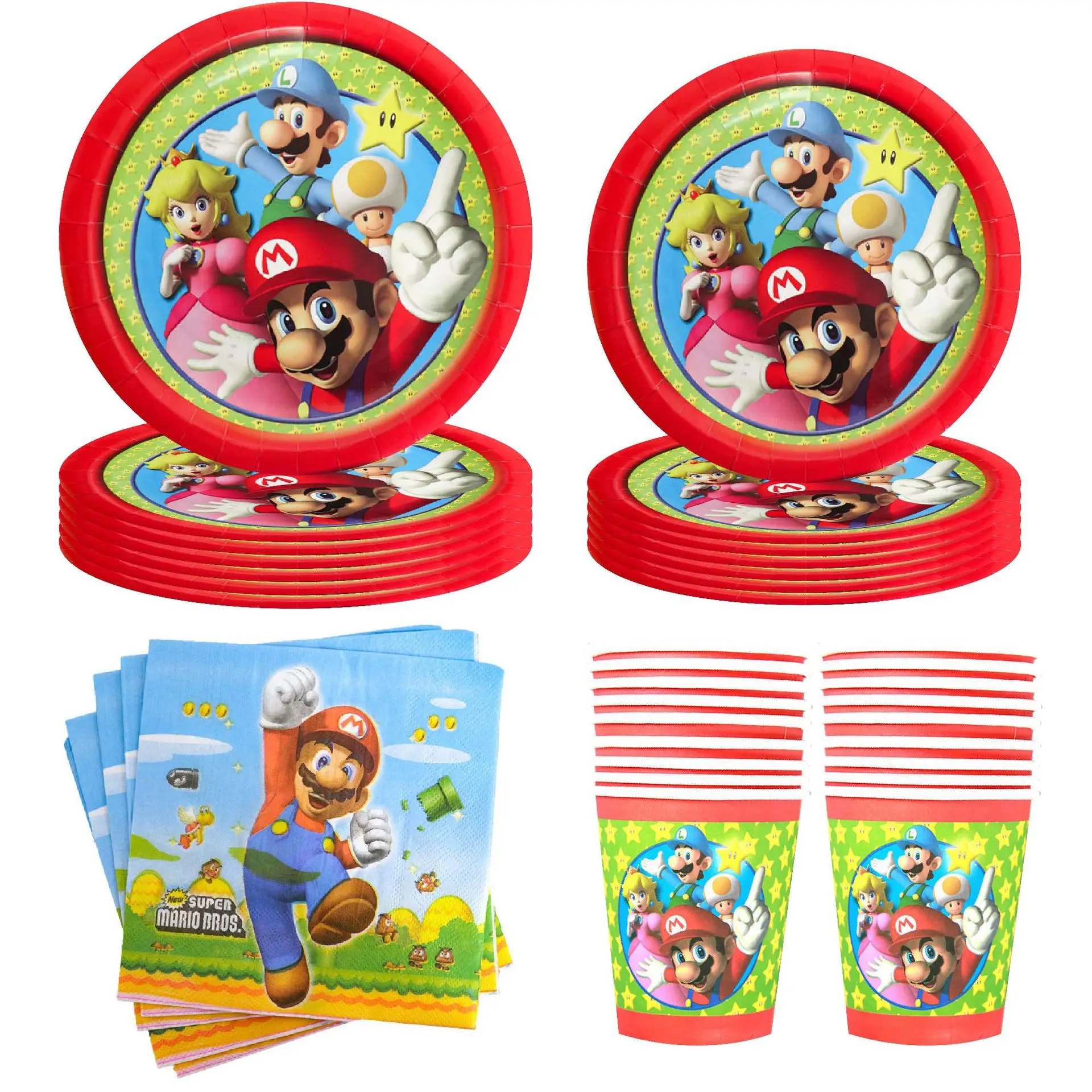 Тема &quotСупер Марио&quot украшения для вечеринки дня рождения баннер флаг шар торт