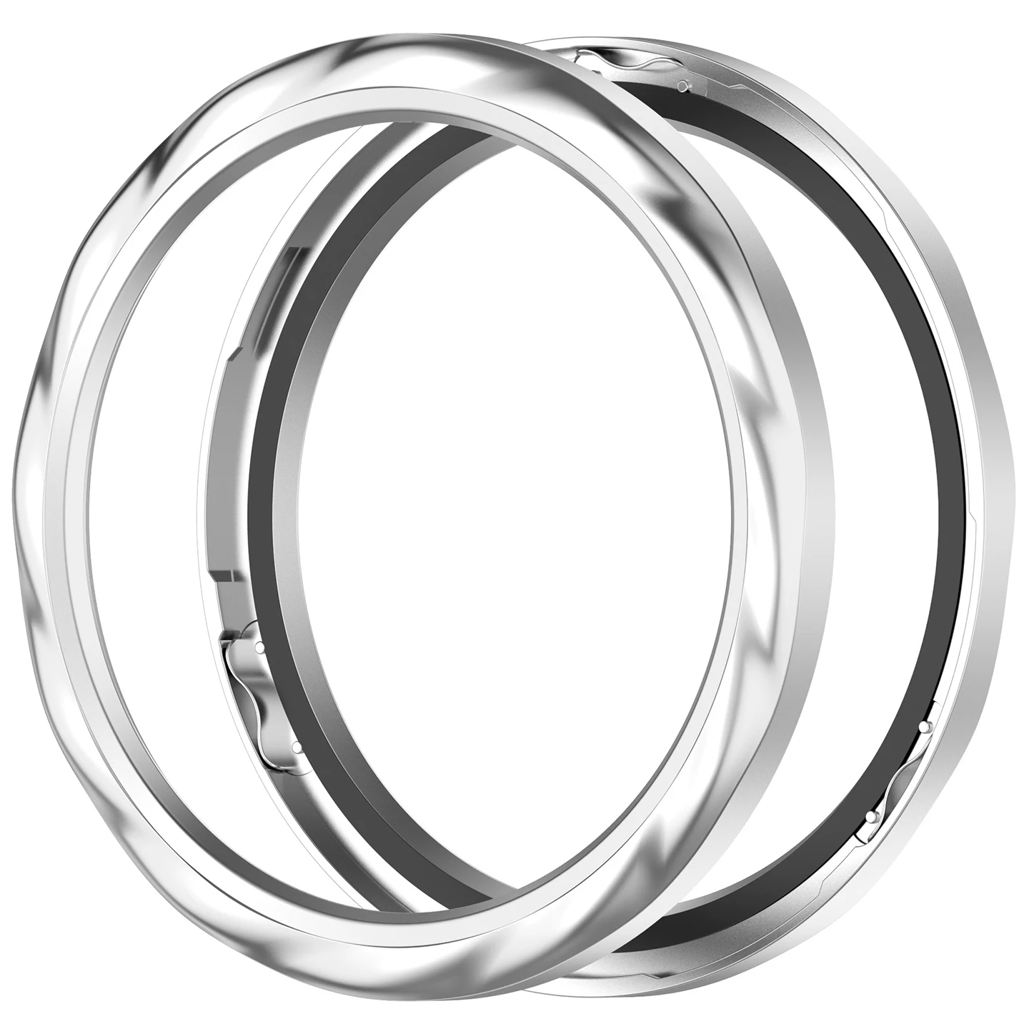 Металлический безель из нержавеющей стали для Xiaomi Watch S3S4 47 мм (черныйсеребристый), сменные детали для смарт-часов, циферблат, вставка eSIM, сменные элементы, кольцевая шкала (art.: 3920d9ec6b9c1) - 3920d9ec6b9c1