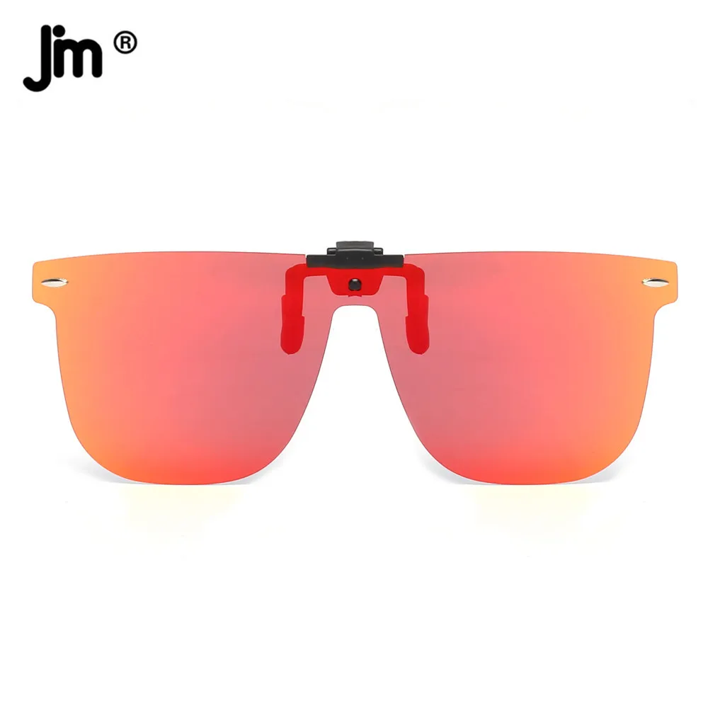 

JM Oversized Polarized Clip On Sunglasses Square Fashion One-piece Shield Women Men Big Filp up Sunglasses UV400