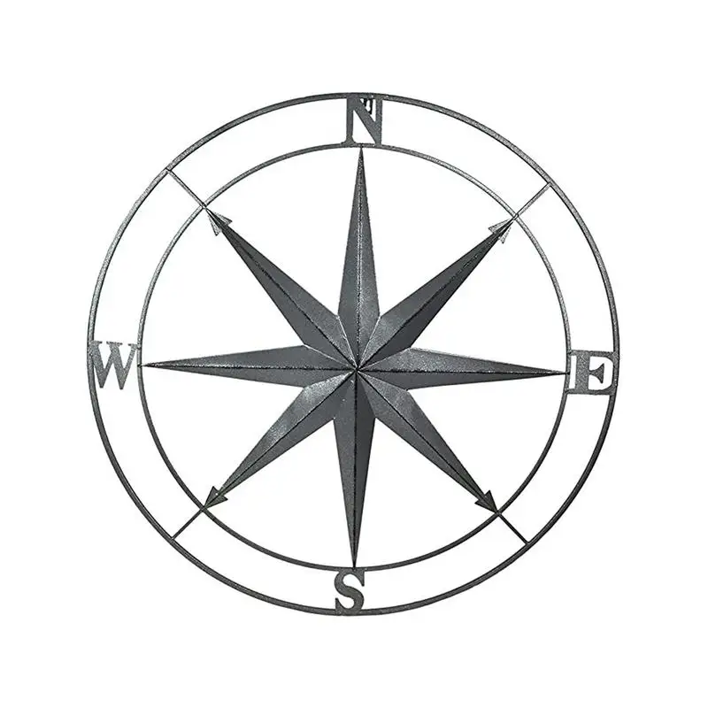 

Металлический компас, Декор, Круглый настенный декоративный компас, тематический Декор для стены, гостиной, спальни