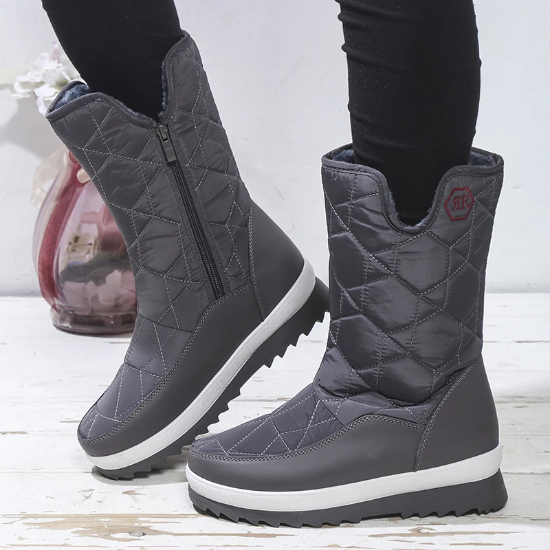 

Women Boots Non-slip Waterproof Winter Ankle Snow Boots Platform Winter Women Shoes with Thick Fur Botas Mujer Thigh High Boots