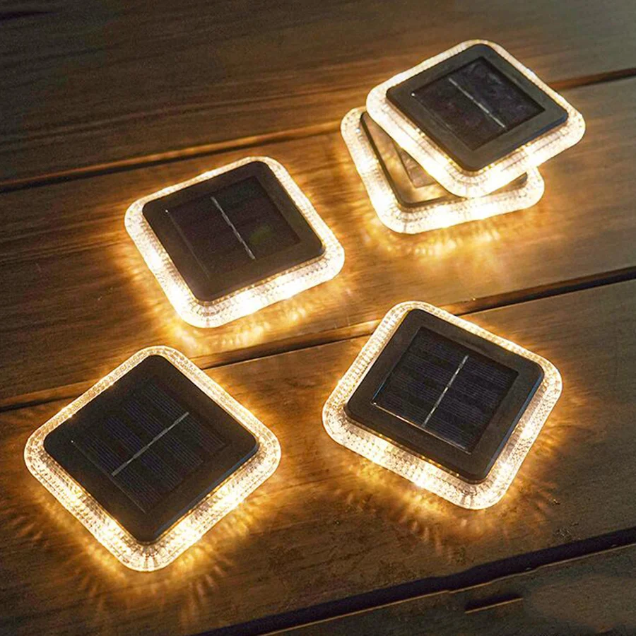 

Солнечные подъездные светильники, уличные Водонепроницаемые светодиодные лампы на солнечной батарее, 4 шт., настенные светильники на солнечной батарее для украшения сада, патио