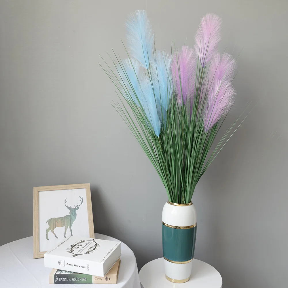 

Factory direct sales of 5 simulation reed large reed dog tail grass simulation plant hotel restaurant window decoration