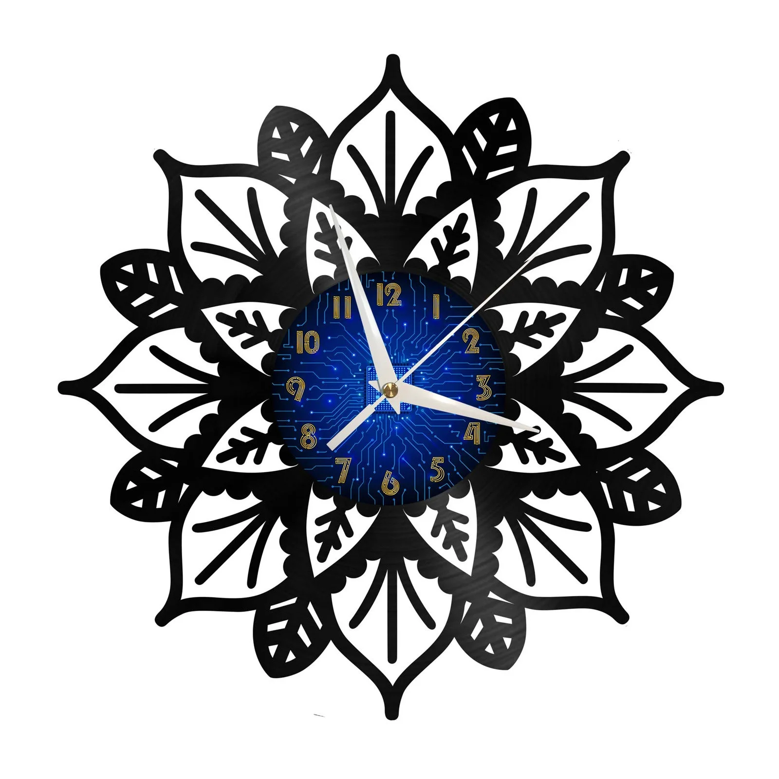 

Pattern art Vinyl Record Wall Clock for Kitchen Wall Decor Wall Art