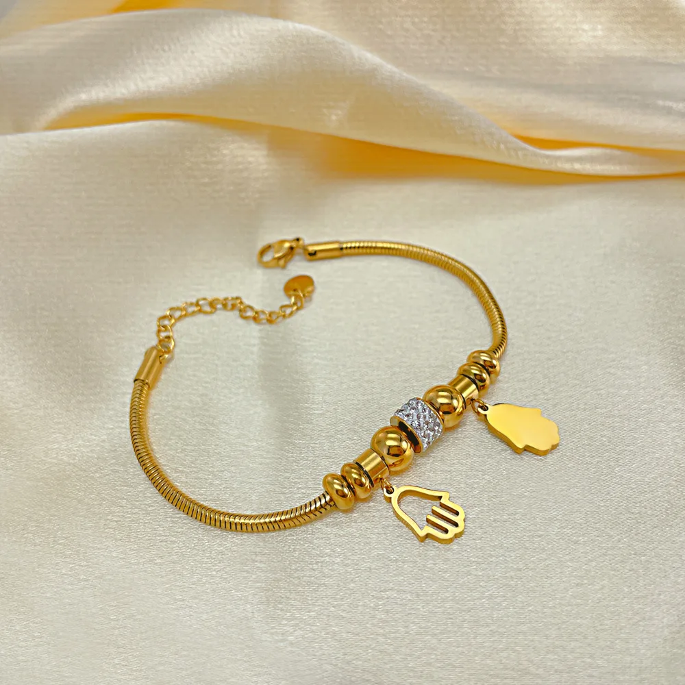 Stainless Steel Gold Snake Bracelet Female Titanium Steel Devil's Eye Bracelet Wholesale