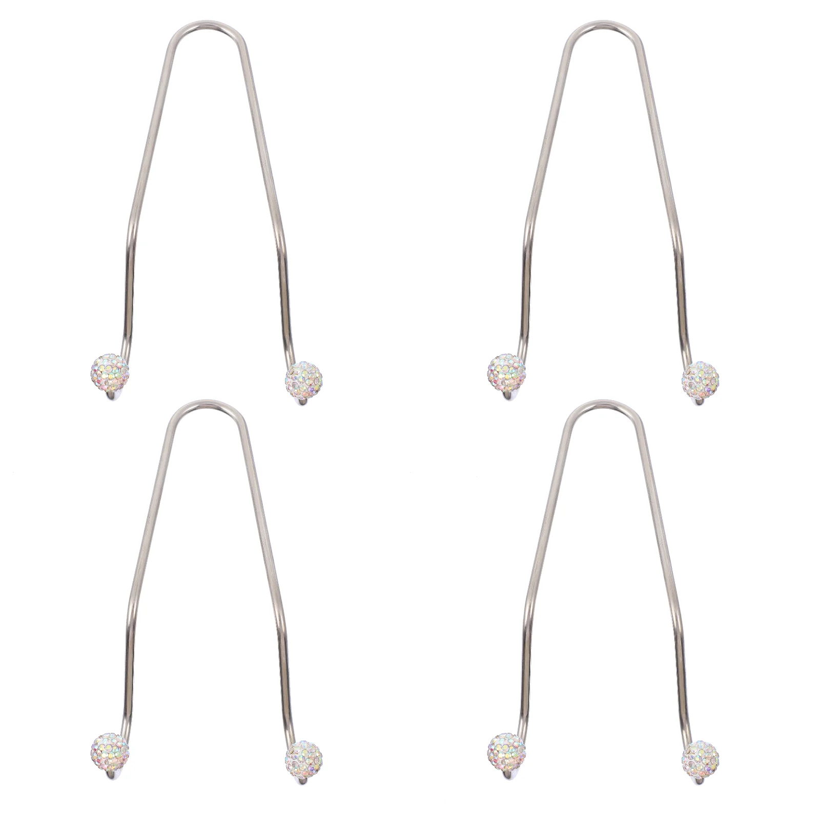 

4 Pcs Car Storage Hook Hooks Headrest Auto Cellphone Stainless Steel Bling Back Seat