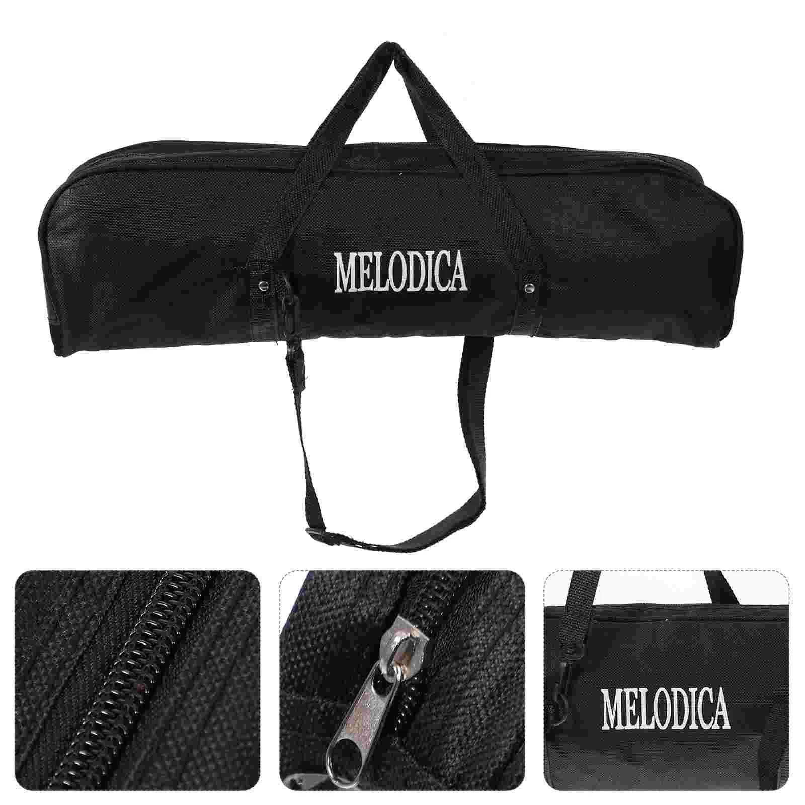 

32 Key Melodica Case Keyboard Piano Storage Bag Gig Musical Instrument with Shoulder Strap Handle for Traval Black