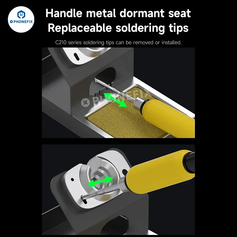 Фото Паяльная станция MECHANIC T210 SE, светодиодная цифровая регулировка, автоматический сон, быстрый нагрев для ремонта мобильных телефонов, сварочные инструменты №3